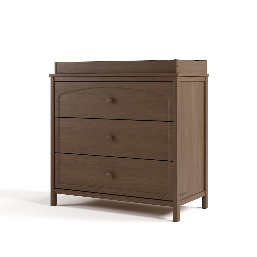 Olivia 3 Drawer Chest with Topper-Hazelnut