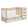 Graco Remi All-in-One Convertible Crib with Drawer and Changer (White & Natural)