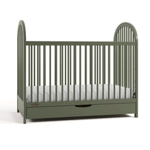 Olivia 3-In-1 Convertible Crib With Drawer-Olive