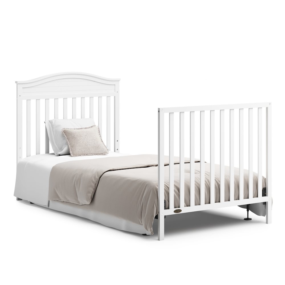 Graco Stella 4-in-1 Convertible Mini Crib with Bonus Mattress - White