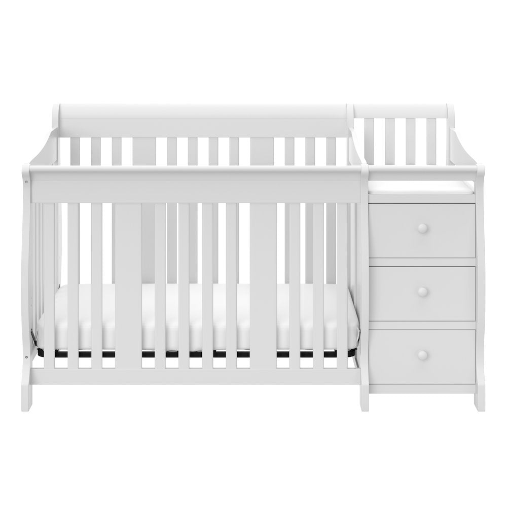 Storkcraft Portofino 4-in-1 Convertible Crib and Changer - White