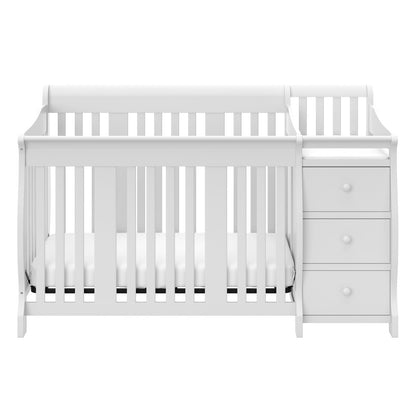 Storkcraft Portofino 4-in-1 Convertible Crib and Changer - White