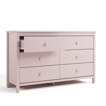 Alpine 6-Drawer Dresser- Blush