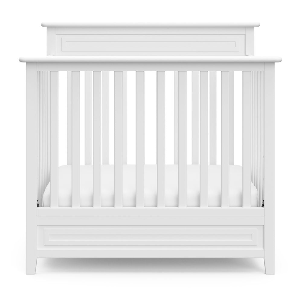 Storkcraft Petal 4-in-1 Convertible Mini Crib, White