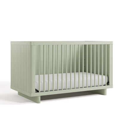 Kyoto Deluxe Convertible Crib with Bonus Toddler Guardrail - Sage