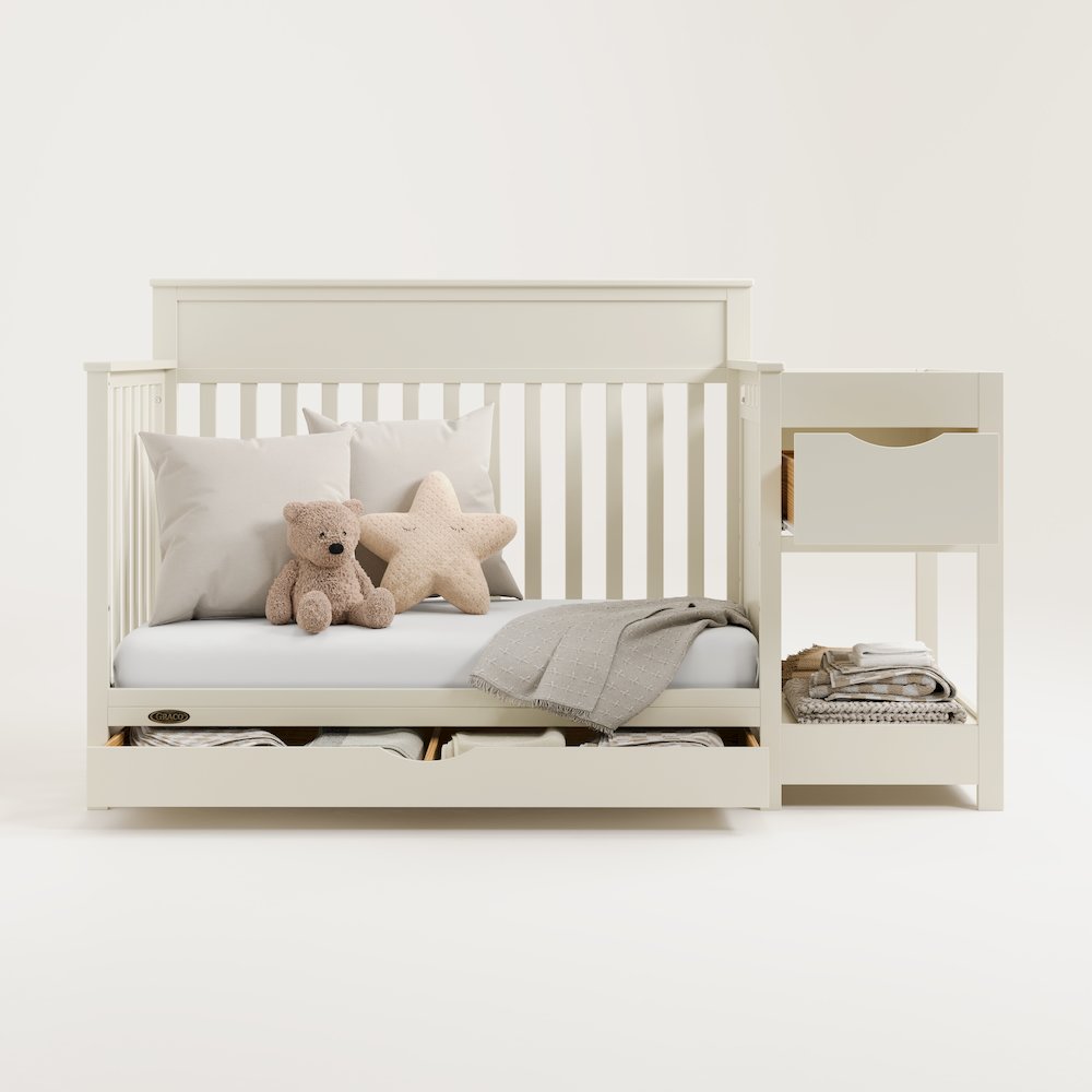 Shiloh Convertible Crib & Changer - Frosted Oat