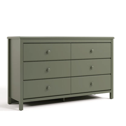 Alpine 6-Drawer Dresser- Olive