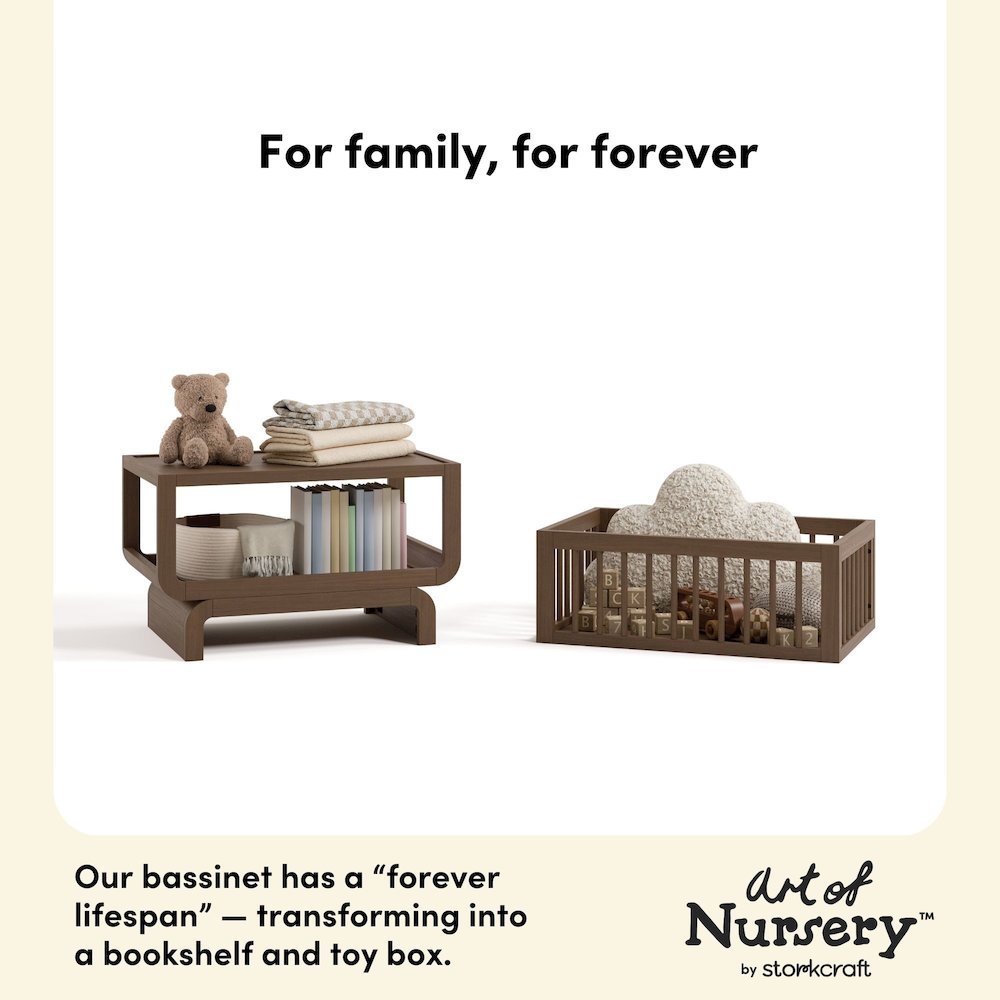 Santorini Deluxe 3-in-1 Convertible Bassinet - Hazelnut