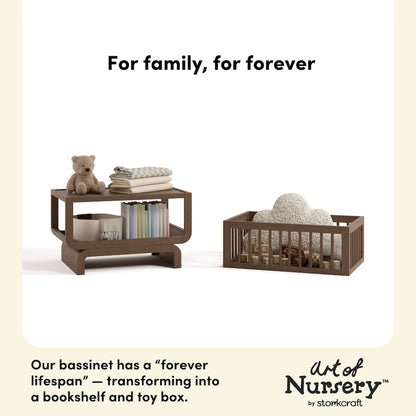 Santorini Deluxe 3-in-1 Convertible Bassinet - Hazelnut