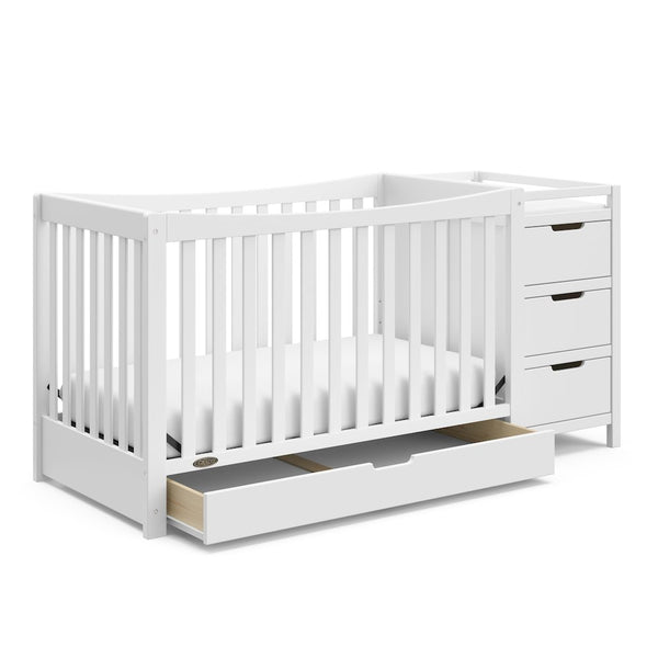 Graco Remi All-in-One Convertible Crib with Drawer and Changer (White)