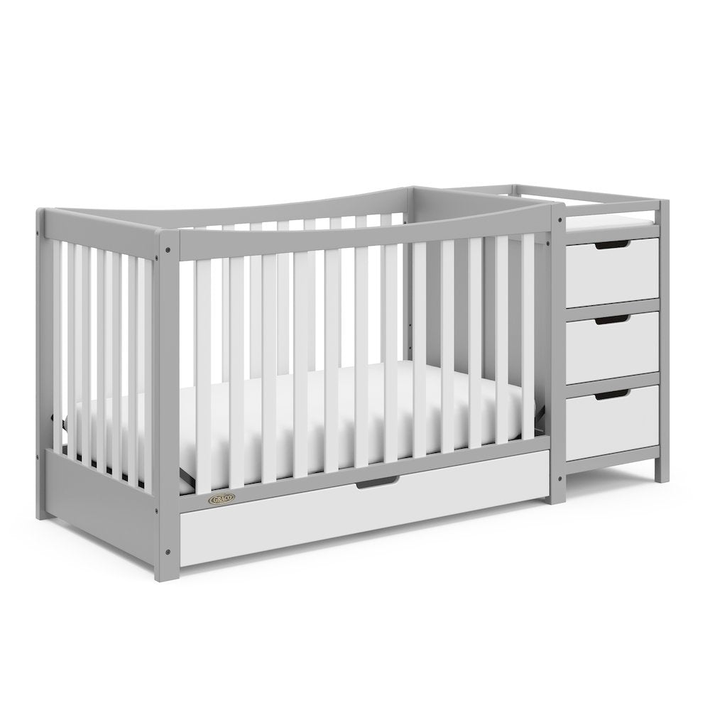 Graco Remi All-in-One Convertible Crib with Drawer and Changer (Pebble Gray)