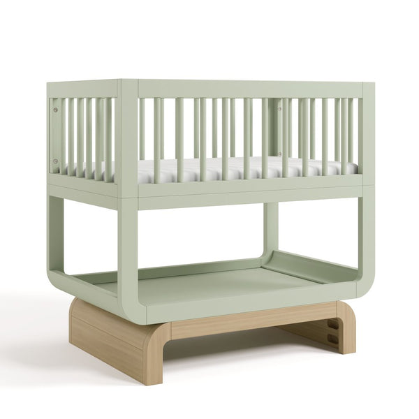 Santorini Deluxe 3-in-1 Convertible Bassinet - Sage/Driftwood