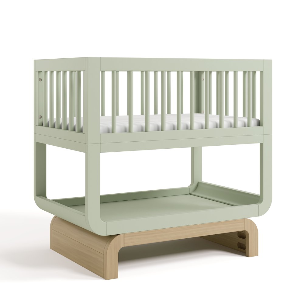 Santorini Deluxe 3-in-1 Convertible Bassinet - Sage/Driftwood