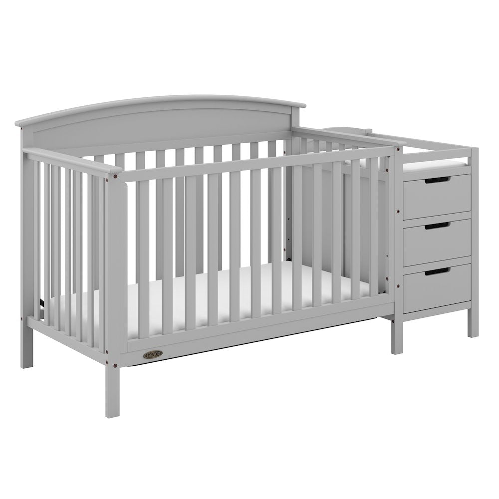 Graco Benton 4-in-1 Convertible Crib and Changer (Pebble Gray)
