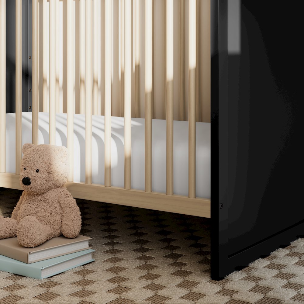 Storkcraft Calabasas 3-in-1 Convertible Crib (Black with Driftwood)