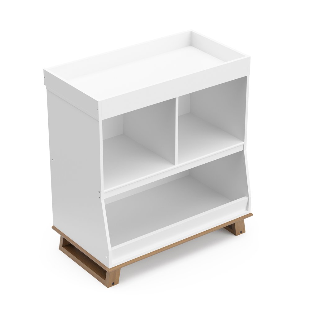 Storkcraft Modern Changing Table with Storage and Removable Topper
