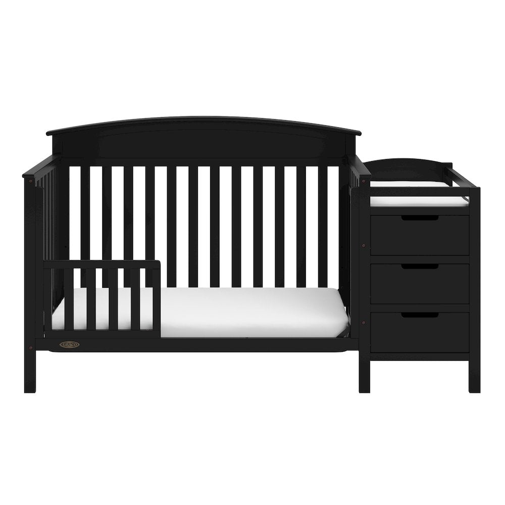 Graco Benton 4-in-1 Convertible Crib and Changer (Black)