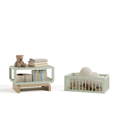 Santorini Deluxe 3-in-1 Convertible Bassinet - Sage/Driftwood