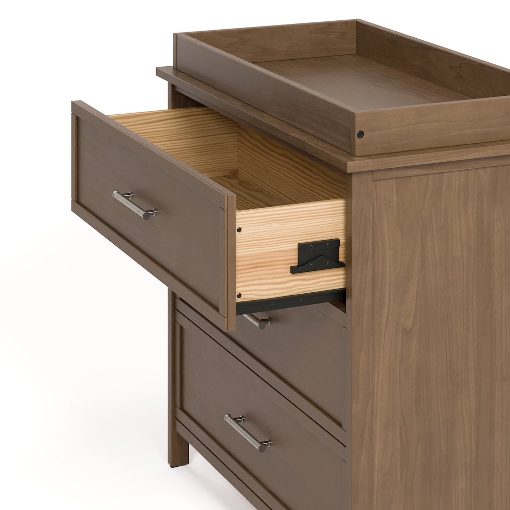 Classic 3 Drawer Chest with Topper- Hazelnut