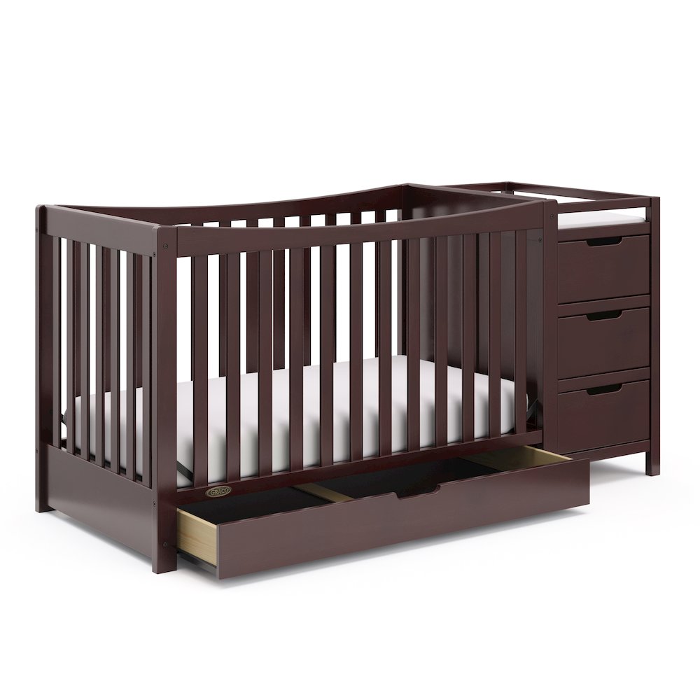 Graco Remi All-in-One Convertible Crib with Drawer and Changer (Espresso)