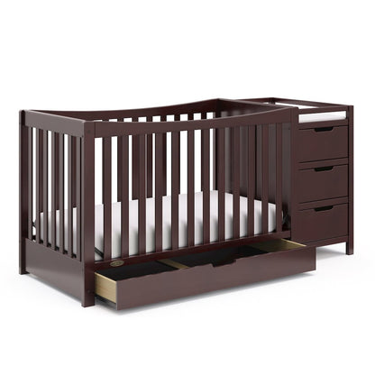 Graco Remi All-in-One Convertible Crib with Drawer and Changer (Espresso)