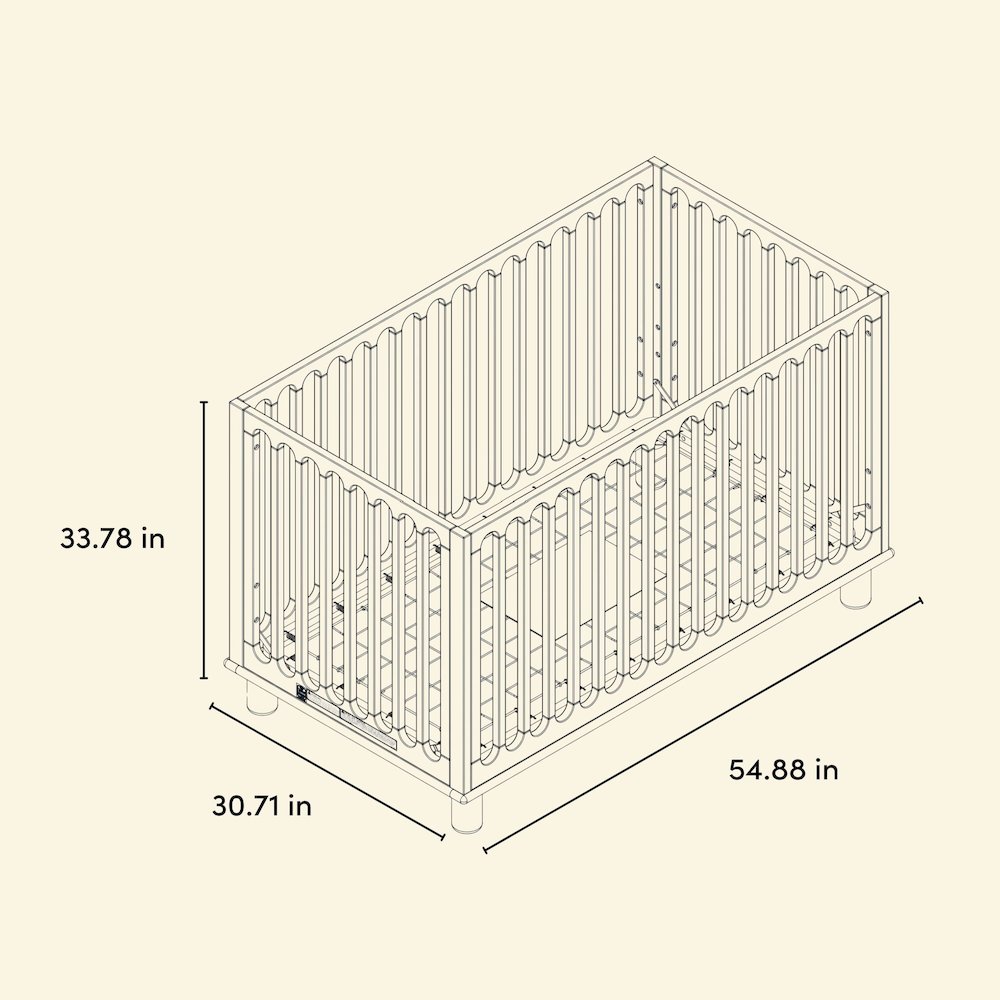 Deluxe 3-in-1 Convertible Crib with Bonus Toddler Guardrail, Sage with Driftwood