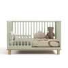 Deluxe 3-in-1 Convertible Crib with Bonus Toddler Guardrail, Sage with Driftwood