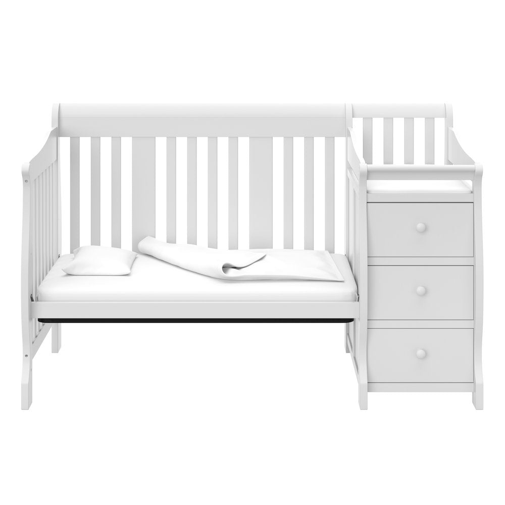 Storkcraft Portofino 4-in-1 Convertible Crib and Changer - White