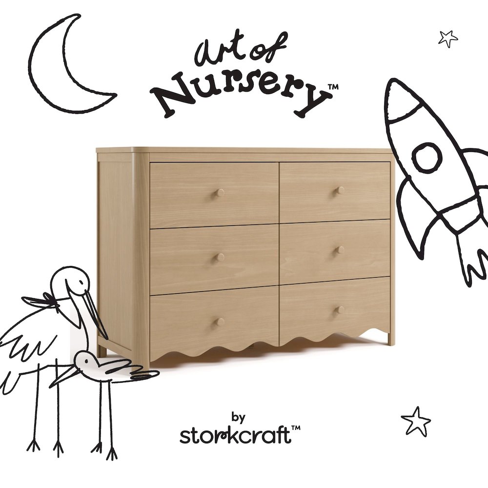 Casablanca 6 Drawer Dresser-Driftwood
