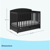 Graco Bellwood 5-in-1 Convertible Crib with Drawer (Black)