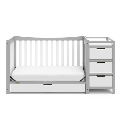 Graco Remi All-in-One Convertible Crib with Drawer and Changer (Pebble Gray)