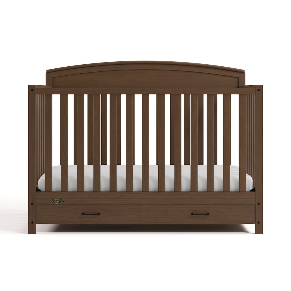 Benton Convertible Crib With Drawer-Hazelnut