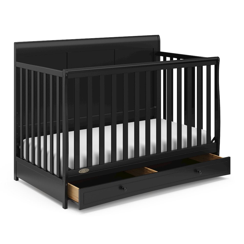 Graco Asheville 4-in-1 Convertible Crib with Drawer (Black)