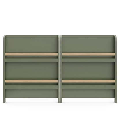 Read-With-Me Crib with Drawer - Olive/Driftwood