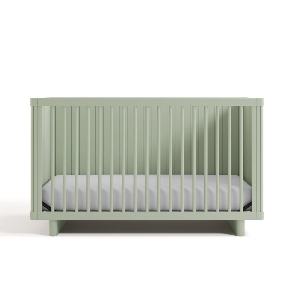 Kyoto Deluxe Convertible Crib with Bonus Toddler Guardrail - Sage