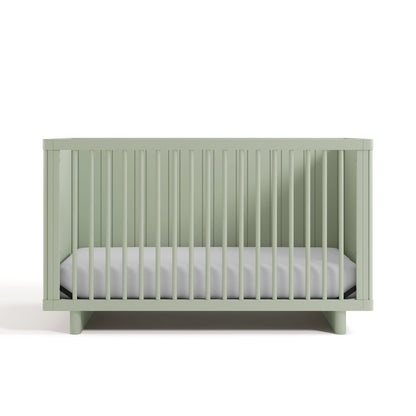 Kyoto Deluxe Convertible Crib with Bonus Toddler Guardrail - Sage
