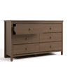 Alpine 6-Drawer Dresser- Hazelnut
