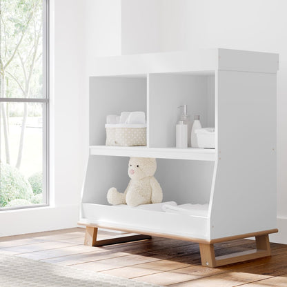 Storkcraft Modern Changing Table with Storage and Removable Topper