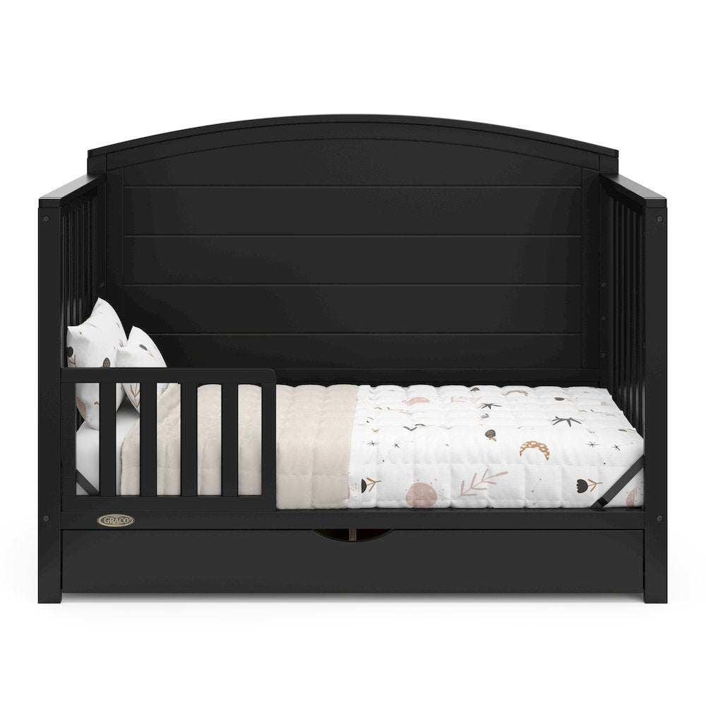 Graco Bellwood 5-in-1 Convertible Crib with Drawer (Black)