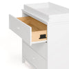 Olivia 3 Drawer Chest with Topper-White