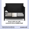 Solstice 5-in-1 Convertible Crib - Black