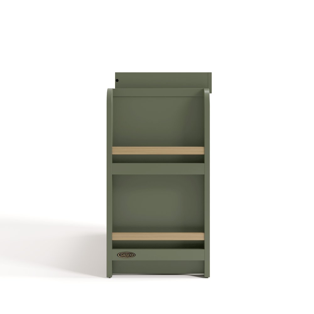 Read-With-Me 3 Drawer Chest with Topper -Olive/Driftwood