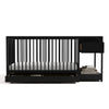 Teddi Convertible Crib & Changer-Black
