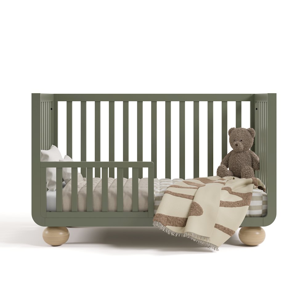 Amalfi Convertible Crib- Olive/Driftwood