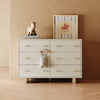 Texas 6 Drawer Dresser-Frosted Oat/Driftwood