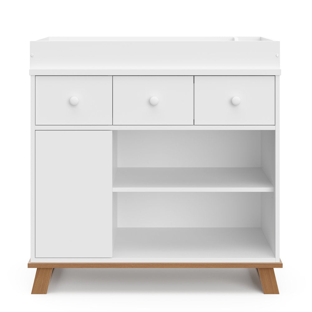 Storkcraft Modern Nursery Changing Table Dresser - Vintage Driftwood