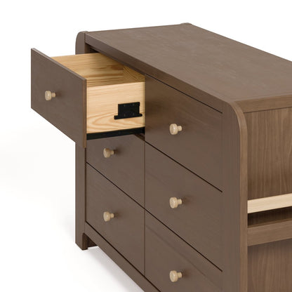 Read-With-Me 6 Drawer Dresser-Hazelnut/Driftwood