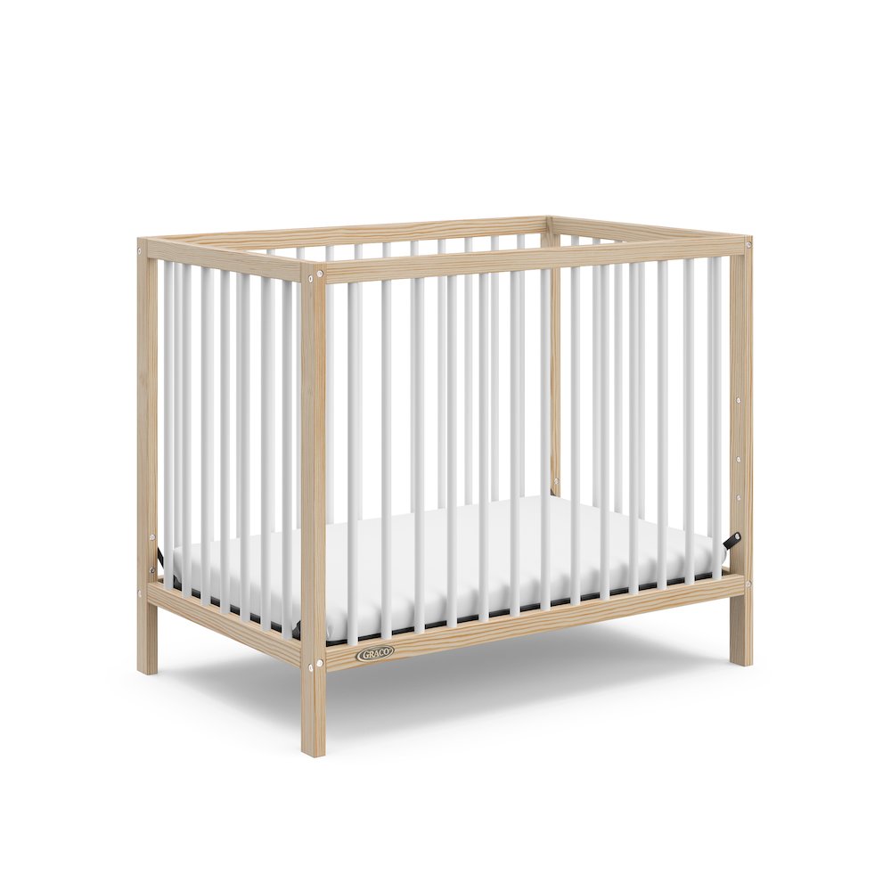 Graco Teddi 4-in-1 Convertible Mini Crib - Natural with White