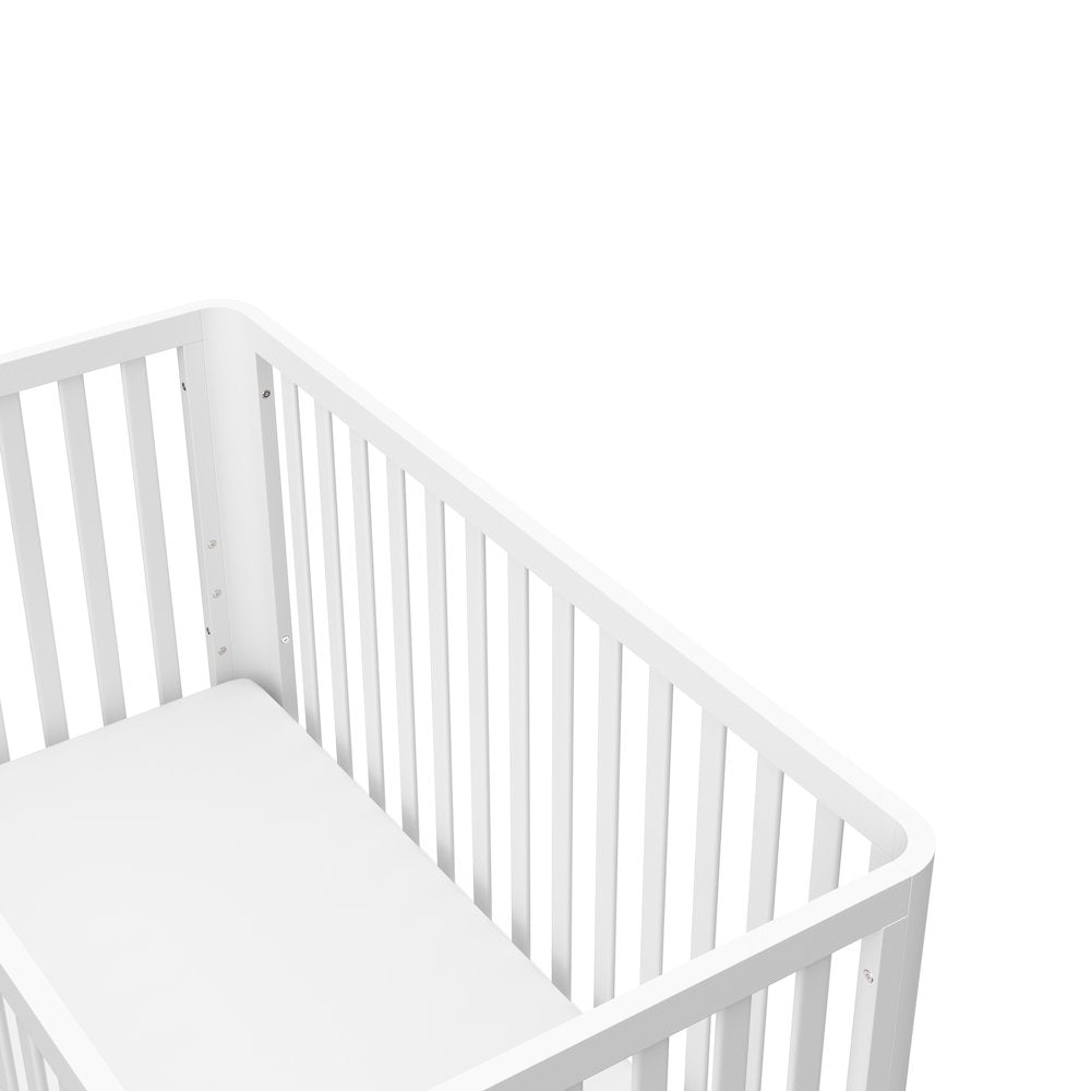 Storkcraft Santos 3-in-1 Convertible Crib (White with Natural)