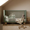 Amalfi Convertible Crib- Olive/Driftwood